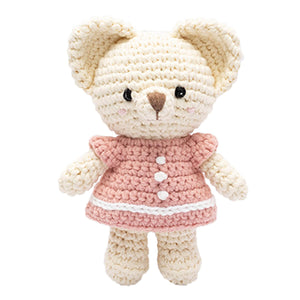 Crochet Plush Toy - Lizzie Bear Jnr - Handmade Mini