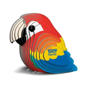 EUGY Eco-Friendly 3D Puzzle Craft Kit - Scarlet Macaw Parrot