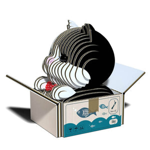 EUGY Eco-Friendly 3D Puzzle Craft Kit - Tuxedo Cat