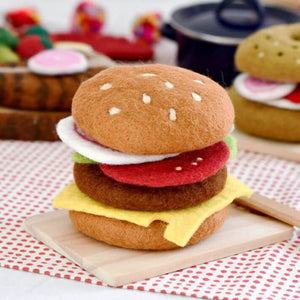 Burger Stack - Felt Play Food Set - Tara Treasures