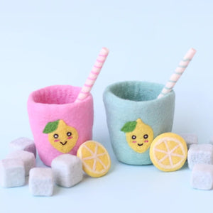 Let's Make Lemonade - felt pretend play food - 8pc set - Juni Moon