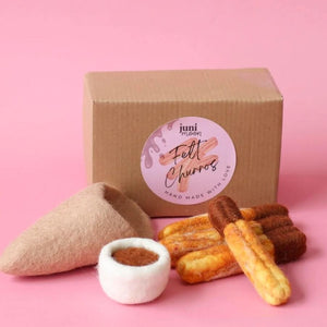 Churros 5pc Boxed Set - Felt Pretend Play Food - Juni Moon