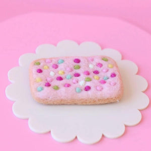 Pink Sprinkle Biscuits - Felt Pretend Play Food - Juni Moon