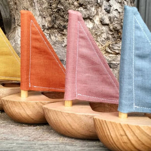 Handmade Wooden Sailing Boats by Lindon Heirloom Toys