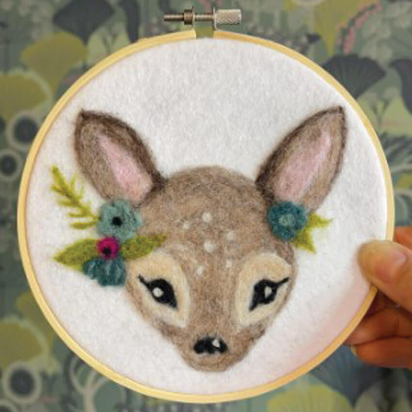 Crafty Kit Rainbow Hoop Needle Felt main image 0