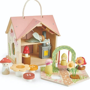 Wooden Dollhouse Playset - Rosewood Cottage by Tender Leaf Toys