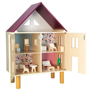 Wooden Dollhouse With Furniture by Janod