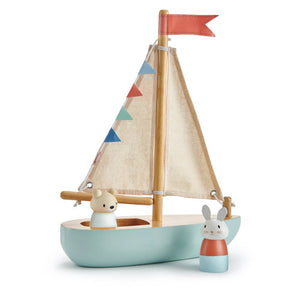 Wooden Toy Boat Playset - Sailaway Boat by Tender Leaf Toys