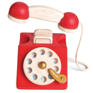 Vintage Wooden Toy Telephone - Honeybake by Le Toy Van