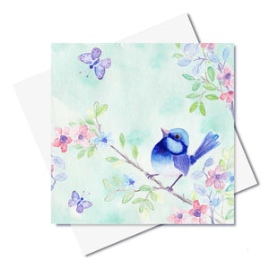 J. Callaway Designs Watercolour greeting card Pretty Wren