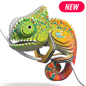 EUGY eco-friendly 3D puzzle craft kit chameleon