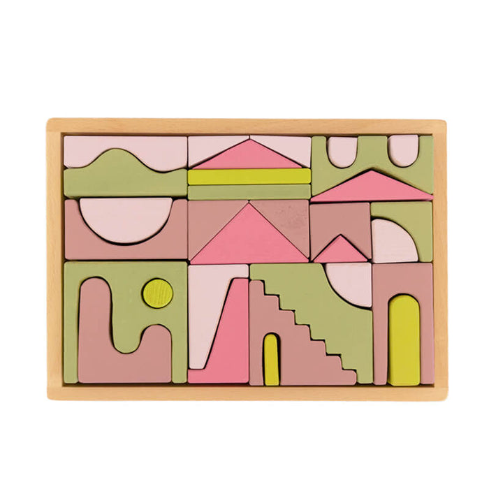Wooden Block Set - Abstract Puzzle - Australian Made