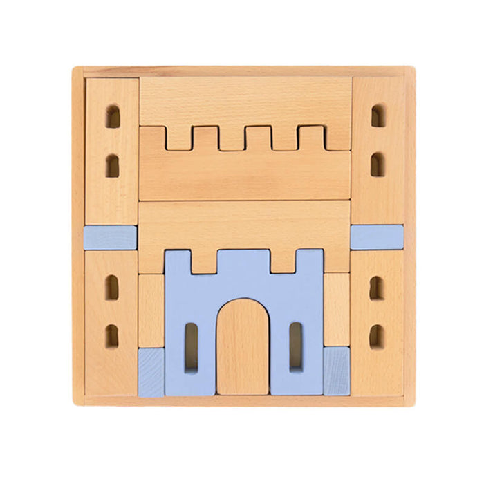 Wooden Block Set - Blue Castle - Australian Made