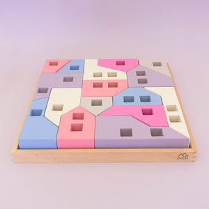 Euca Wooden Block Set - Cubist City - Australian made