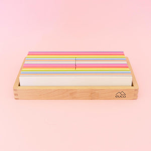 Wooden Block Set - rainbow slats - Euca Australian Made