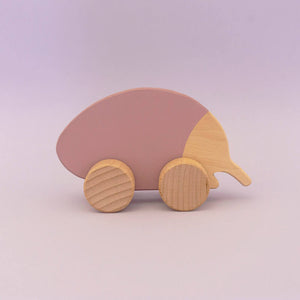 Euca Wooden Toys Echidna roller wooden car