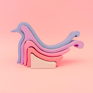 Euca wooden stacker lyrebird stacking & nesting toy