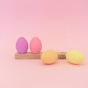 Euca Wooden toy eggs set of 4 - Rainbow