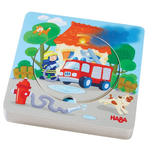 HABA 5 layer wooden puzzle fire truck