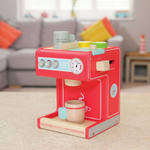 Wooden Toy Coffee Machine & Toaster Set