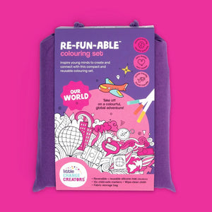 Re-FUN-able™ reusable colouring mats by Little Change Creators - Our World