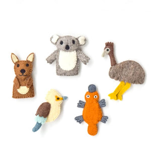 Tara Treasures Australian Animals felt finger puppet set