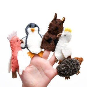 Tara Treasures Australian animals finger puppet set