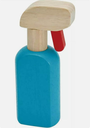 pretend spray bottle from plantoys wooden cleaning set
