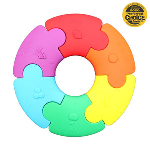Jellystone Designs silicone colour wheel puzzle teether