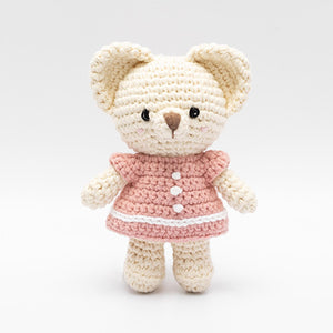 Crochet Plush Toy - Lizzie Bear Jnr - Handmade Mini