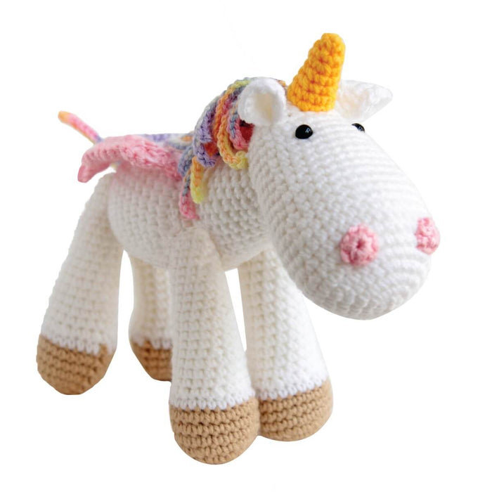 Rainbow Unicorn Plush - Handmade Crochet Soft Toy