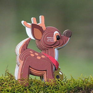 EUGY Eco-Friendly 3D Model Craft Kit - Christmas Reindeer