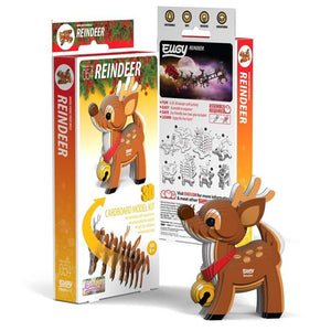 EUGY Eco-Friendly 3D Model Craft Kit - Christmas Reindeer