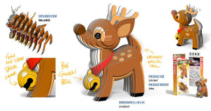 EUGY Eco-Friendly 3D Model Craft Kit - Christmas Reindeer