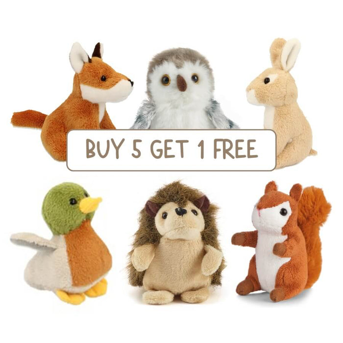 Wildlife Buddies Mini Plush Animal BUNDLE - Get 1 FREE
