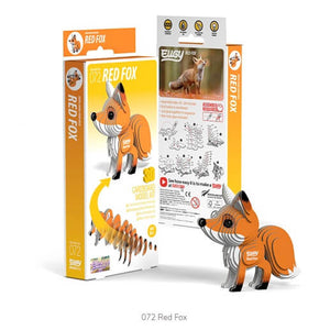 EUGY Eco-Friendly 3D Puzzle Craft Kit - Red Fox