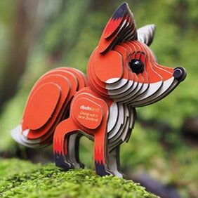 EUGY Eco-Friendly 3D Puzzle Craft Kit - Red Fox