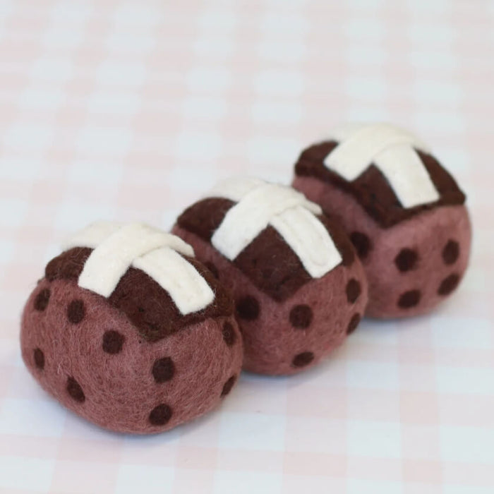 Hot Crossed Buns - Felt Play Food - Juni Moon