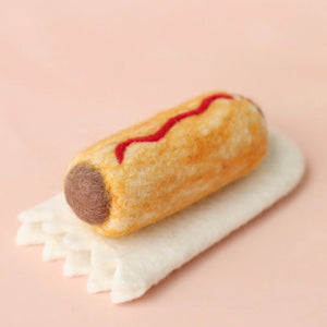 Felt Play Food - Sausage Roll with Sauce - Juni Moon