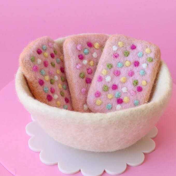 Pink Sprinkle Biscuits Felt Play Food Juni Moon – The Toy