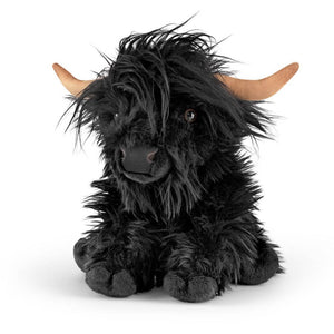 Black Highland Cow Plush Soft Toy With Sound