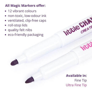 Fine Tip Marker Set for Re-FUN-able™ reusable colouring mats by Little Change Creators 