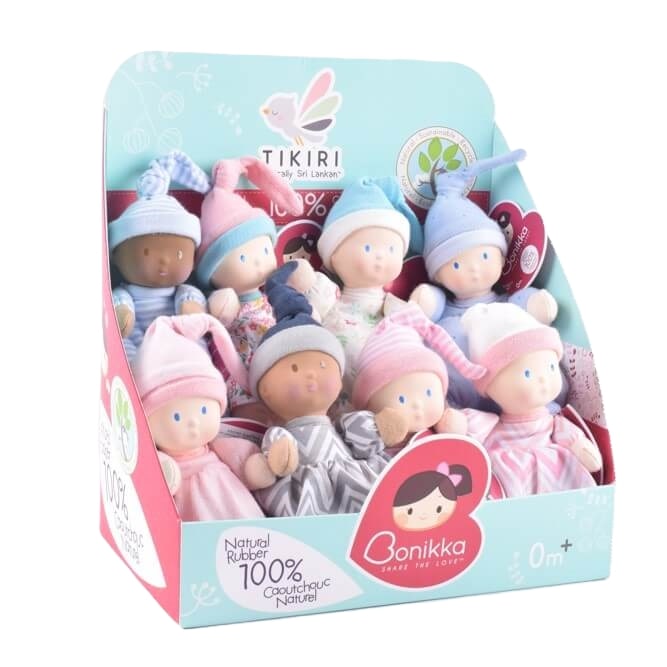 Soft Mini Baby Dolls with Natural Rubber - Bonikka Tikiri