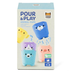 Pour & Play Animal Stacking Cups - ECO Bath Toy by Tiger Tribe