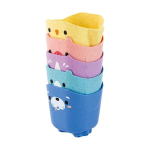 Pour & Play Animal Stacking Cups - ECO Bath Toy by Tiger Tribe