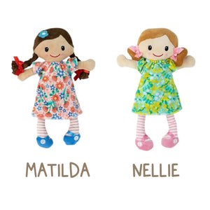 Mini Rag Dolls - Matilda & Nellie by Tiger Tribe