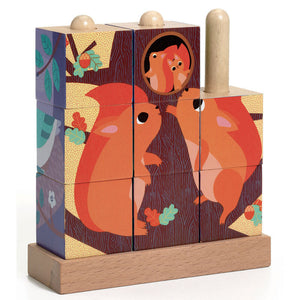 Puzz Up Forest - Boxed Wooden Puzzle Block Set by Djeco