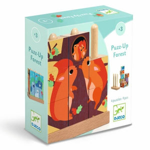 Puzz Up Forest - Boxed Wooden Puzzle Block Set by Djeco