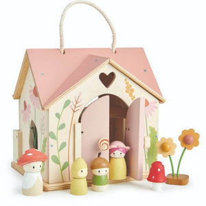 Wooden Dollhouse Playset - Rosewood Cottage by Tender Leaf Toys