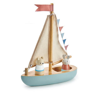 Wooden Toy Boat Playset - Sailaway Boat by Tender Leaf Toys